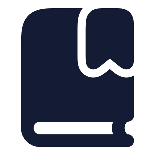 Book Marked Icon in Solid Rounded style