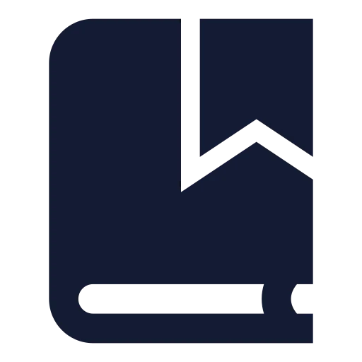 Book Marked Icon in Solid Sharp style