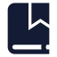 Bookmarked icon with solid sharp style