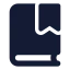 Bookmarked icon with solid standard style