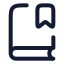 Bookmarked icon with stroke rounded style