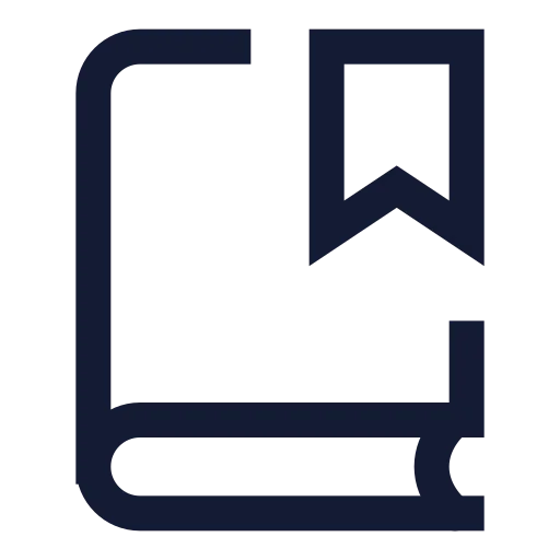 Book Marked Icon in Stroke Sharp style