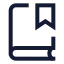 Bookmarked icon with stroke sharp style