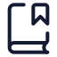 Bookmarked icon with stroke standard style