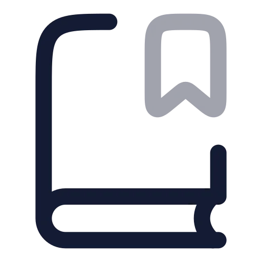 Book Marked Icon in Twotone Rounded style