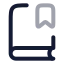 Bookmarked icon with twotone rounded style