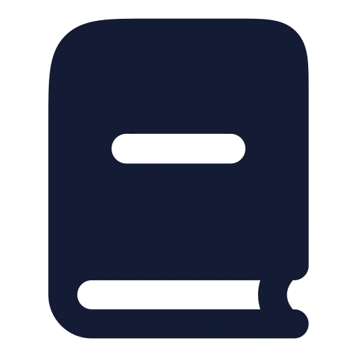 Book Minus Icon in Solid Rounded style