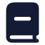 Bookminus icon with solid rounded style