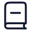 Bookminus icon with stroke rounded style