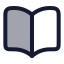 Bookopen icon with duotone rounded style