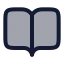 Bookopen icon with duotone rounded style