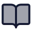 Bookopen icon with duotone standard style