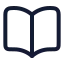 Bookopen icon with stroke rounded style