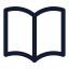 Bookopen icon with stroke standard style