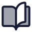 Bookopen icon with duotone standard style