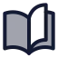Bookopen icon with duotone standard style