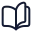 Bookopen icon with stroke rounded style