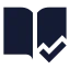 Bookopencheck icon with solid sharp style