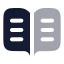 Bookopentext icon with bulk rounded style