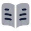 Bookopentext icon with bulk rounded style