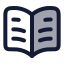 Bookopentext icon with duotone rounded style