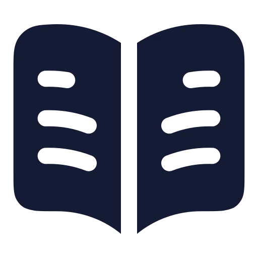 Book Open Text Icon in Solid Rounded style
