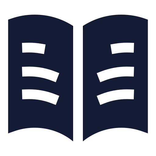 Book Open Text Icon in Solid Sharp style