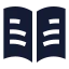 Bookopentext icon with solid sharp style
