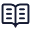 Bookopentext icon with stroke standard style