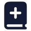 Bookplus icon with solid rounded style