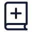 Bookplus icon with stroke standard style