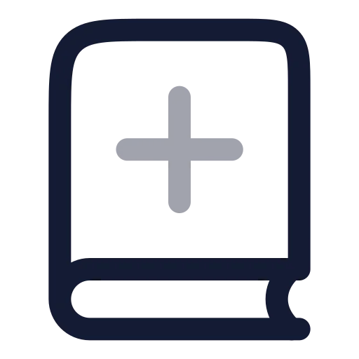 Book Plus Icon in Twotone Rounded style