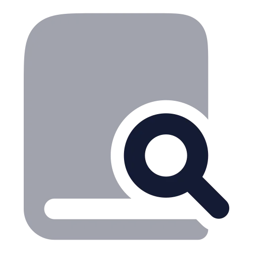 Book Search Icon in Bulk Rounded style