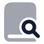 Booksearch icon with bulk rounded style