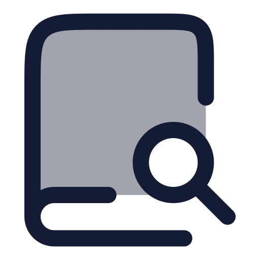 Book Search Icon in Duotone Rounded style