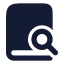 Booksearch icon with solid rounded style