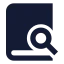 Booksearch icon with solid sharp style
