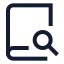 Booksearch icon with stroke sharp style