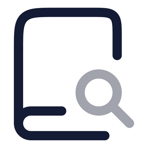 Book Search Icon in Twotone Rounded style