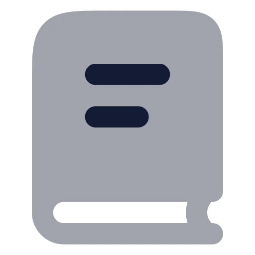 Book Text Icon in Bulk Rounded style