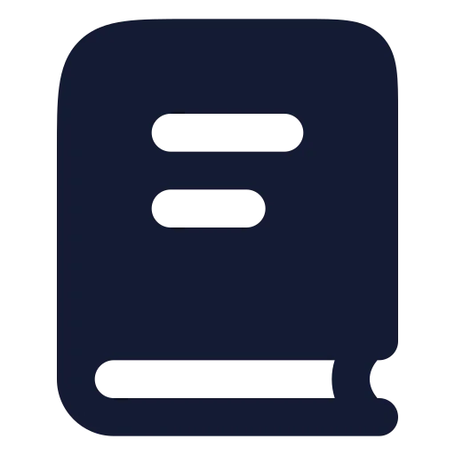 Book Text Icon in Solid Rounded style