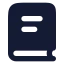 Booktext icon with solid rounded style