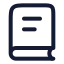 Booktext icon with stroke rounded style