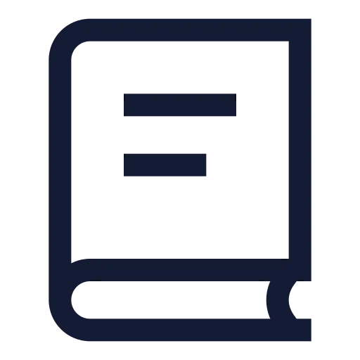 Book Text Icon in Stroke Sharp style