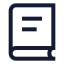 Booktext icon with stroke sharp style