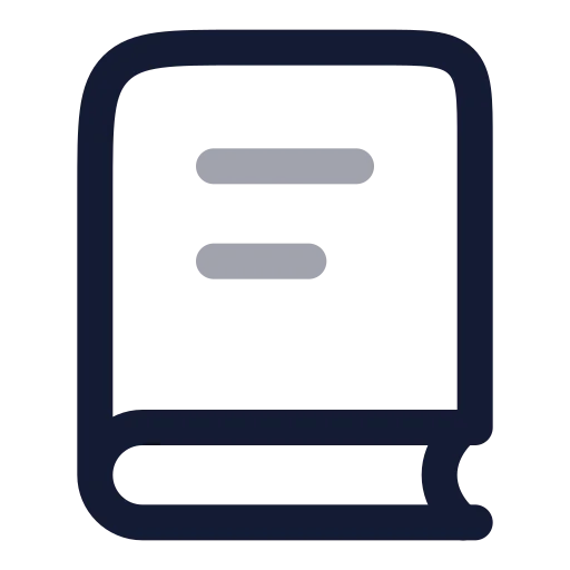 Book Text Icon in Twotone Rounded style