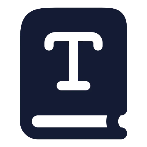 Book Type Icon in Solid Rounded style