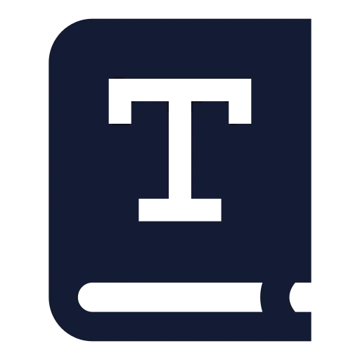 Book Type Icon in Solid Sharp style