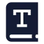 Booktype icon with solid sharp style