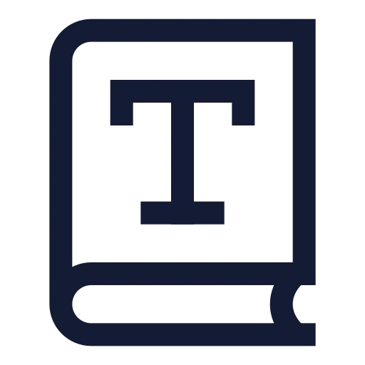 Book Type Icon in Stroke Sharp style